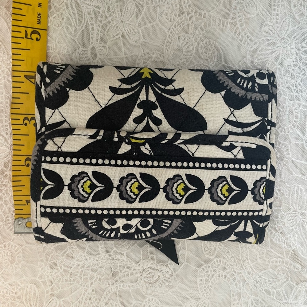 Vera Bradley “Fanfare” Retired Vintage Tri-Fold Snap Wallet.